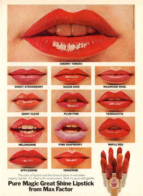 1980s lipstick colors.